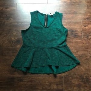 ELLE Two Tone Peplum Tank Top
